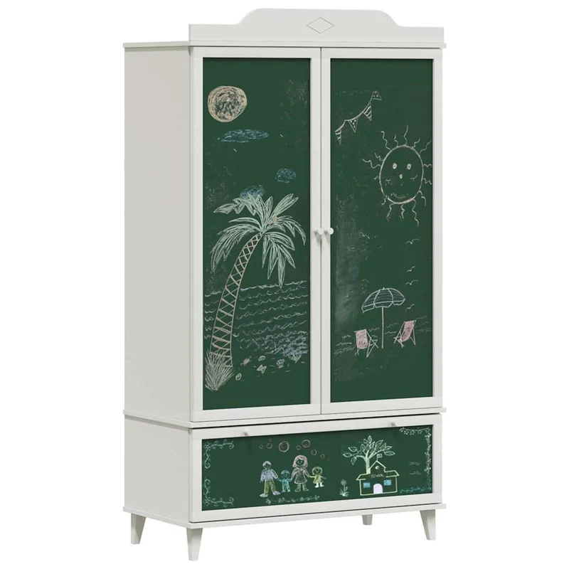 Großzügiger Kleiderschrank mit Kreidetafel, 2-türig