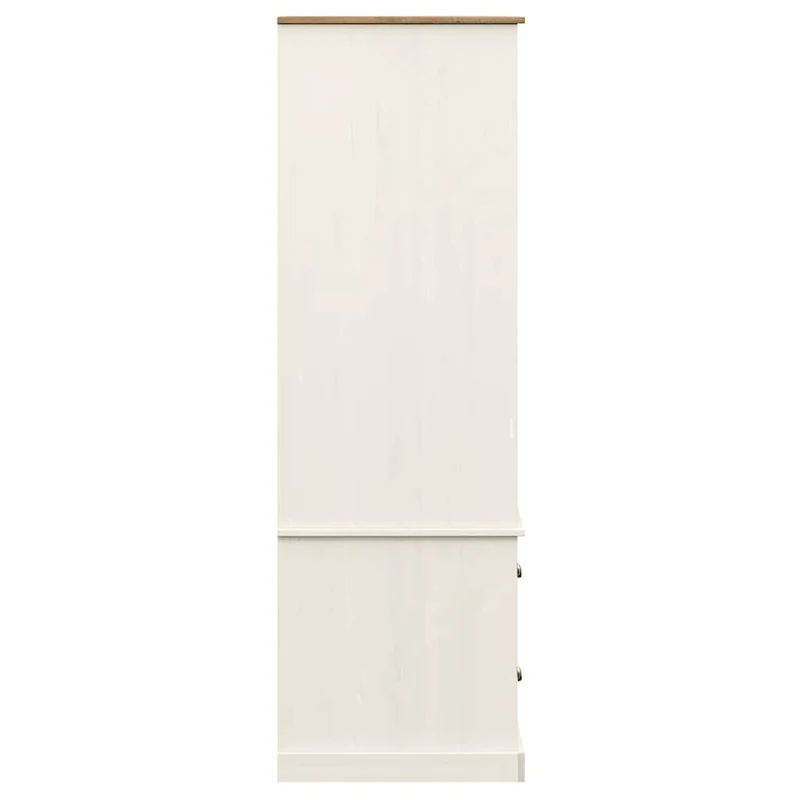 Massivholz Kleiderschrank mit Jalousie-Design, 2-türig