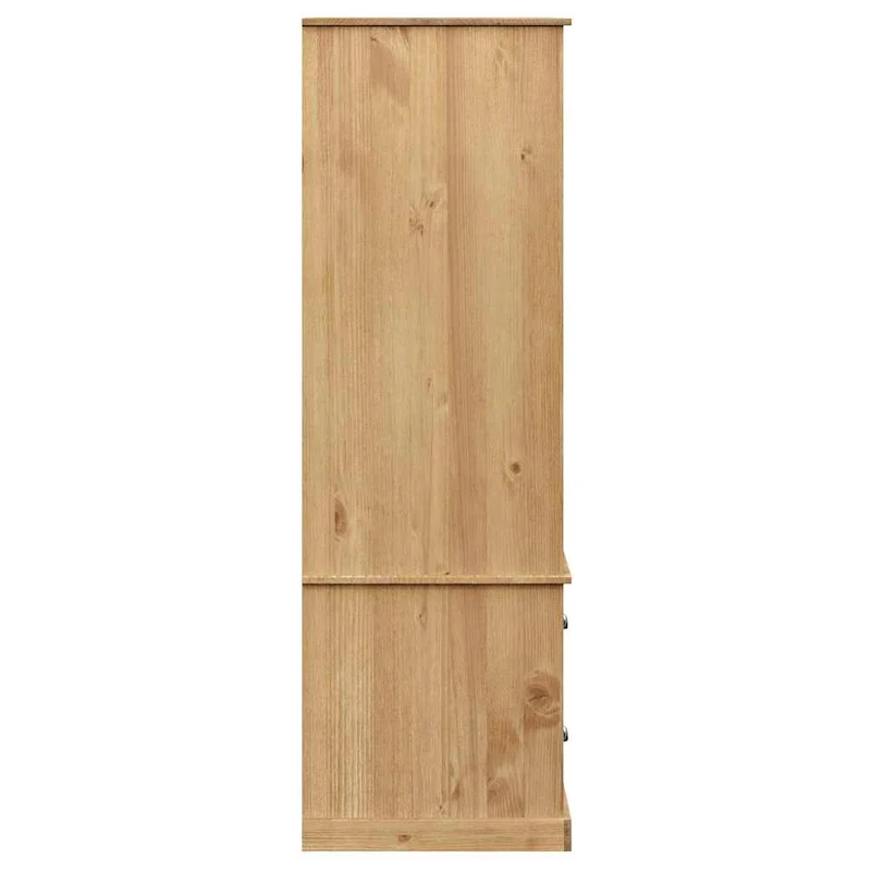 Massivholz Kleiderschrank mit Jalousie-Design, 2-türig