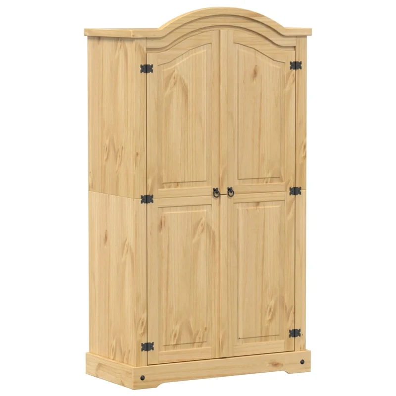 Klassischer Kleiderschrank "Corona" aus Kiefer, 2-türig
