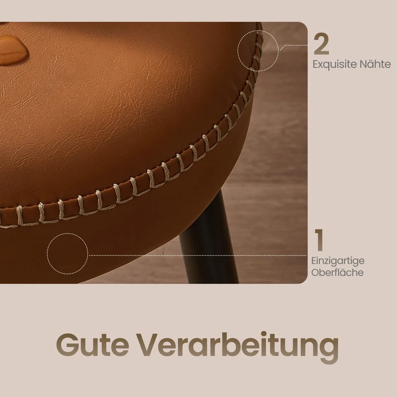 EKHO Kollektion - Barhocker mit PU-Oberfläche
