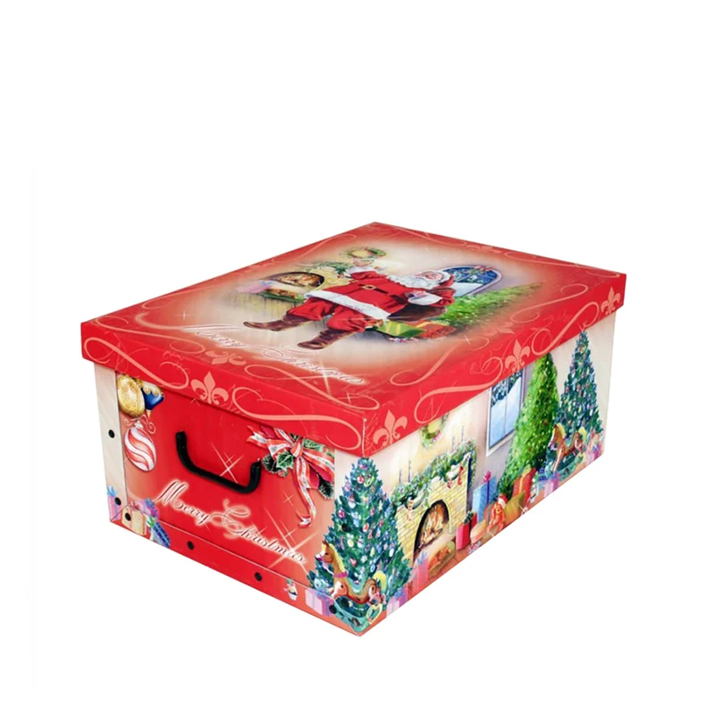 Set: 3 x Dekokarton - Motiv: Weihnachtsmann