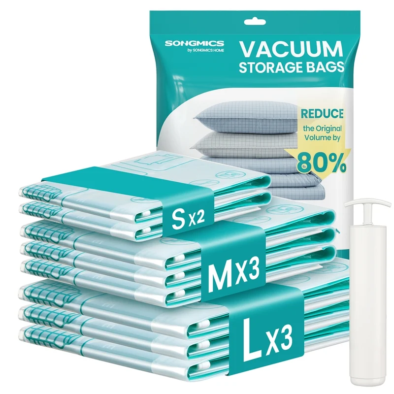 Vakuumbeutel-Set mit Handpumpe für Kleidung und Bettwäsche