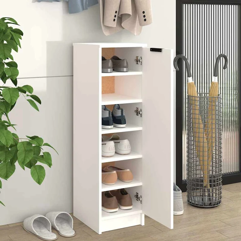 Schlanker Schuhschrank mit 6 Fächern, 30 x 100 cm
