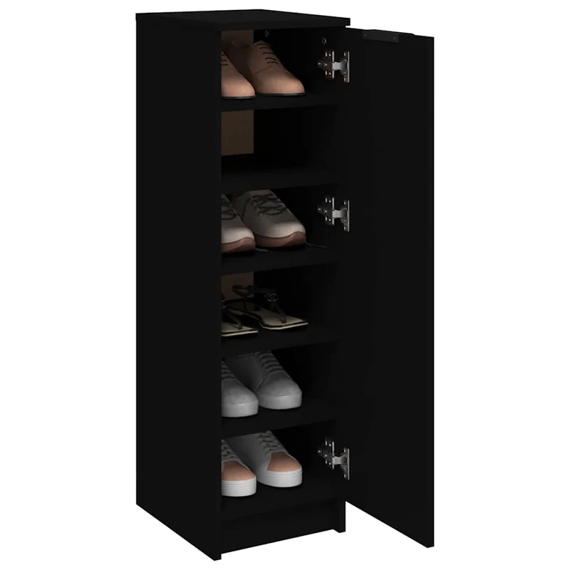 Schlanker Schuhschrank mit 6 Fächern, 30 x 100 cm