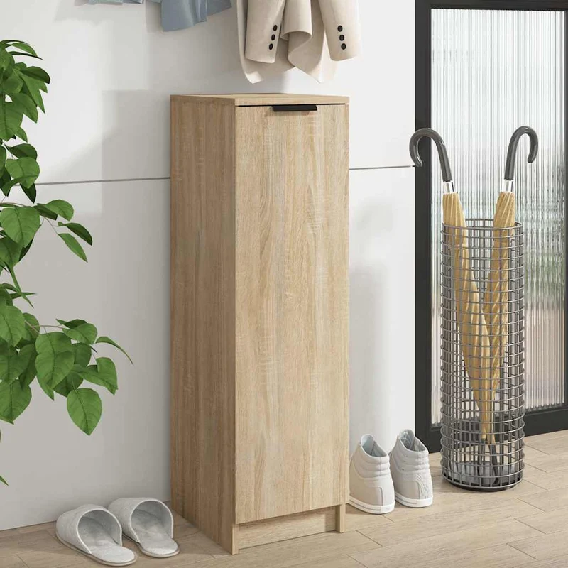 Schlanker Schuhschrank mit 6 Fächern, 30 x 100 cm