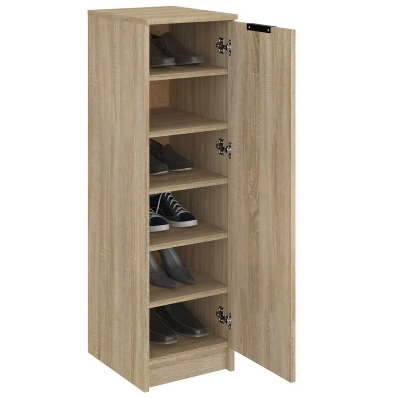 Schlanker Schuhschrank mit 6 Fächern, 30 x 100 cm