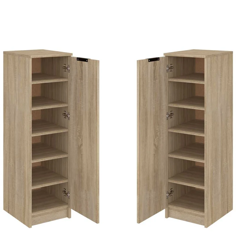 Schlanker Schuhschrank mit 6 Fächern, 30 x 100 cm