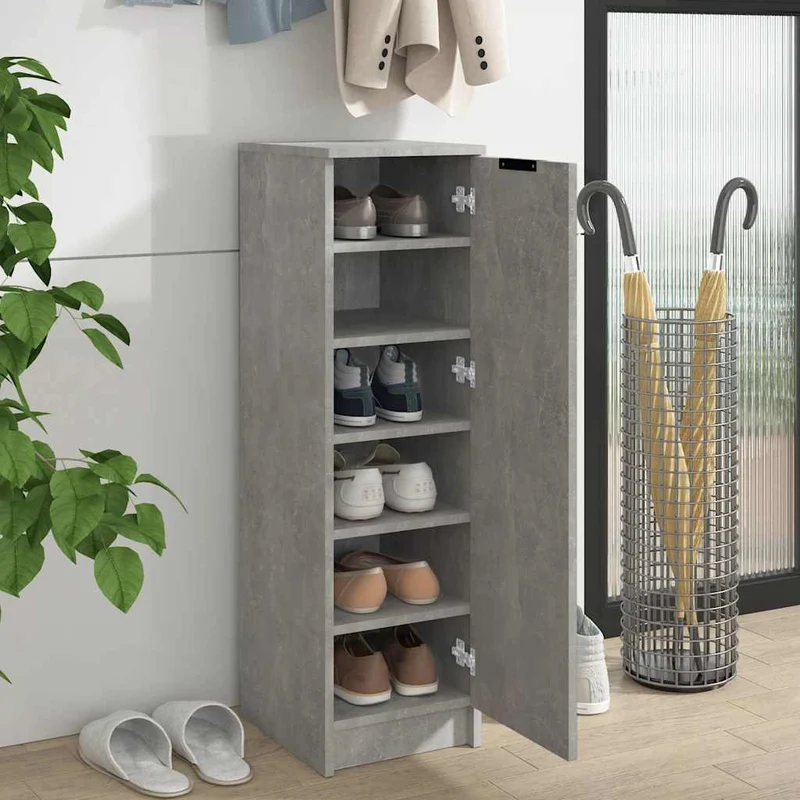 Schlanker Schuhschrank mit 6 Fächern, 30 x 100 cm