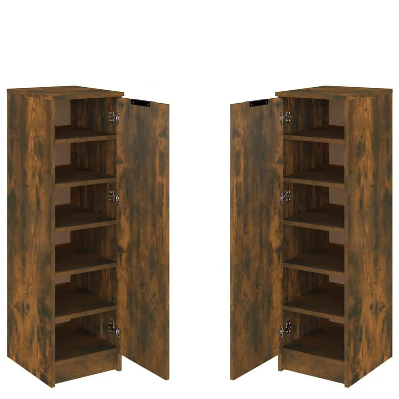 Schlanker Schuhschrank mit 6 Fächern, 30 x 100 cm