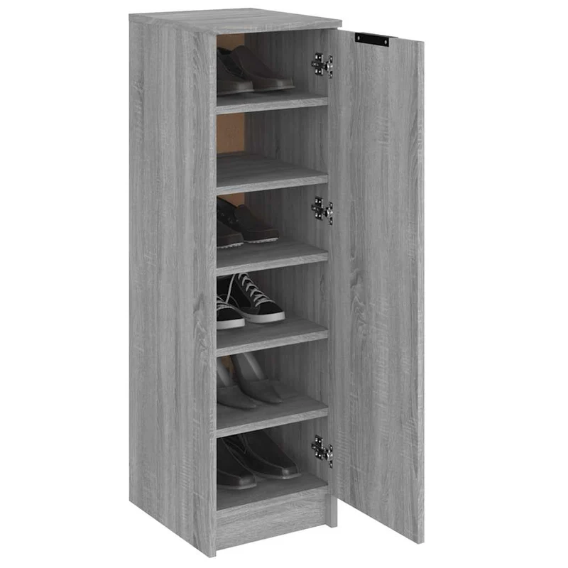 Schlanker Schuhschrank mit 6 Fächern, 30 x 100 cm