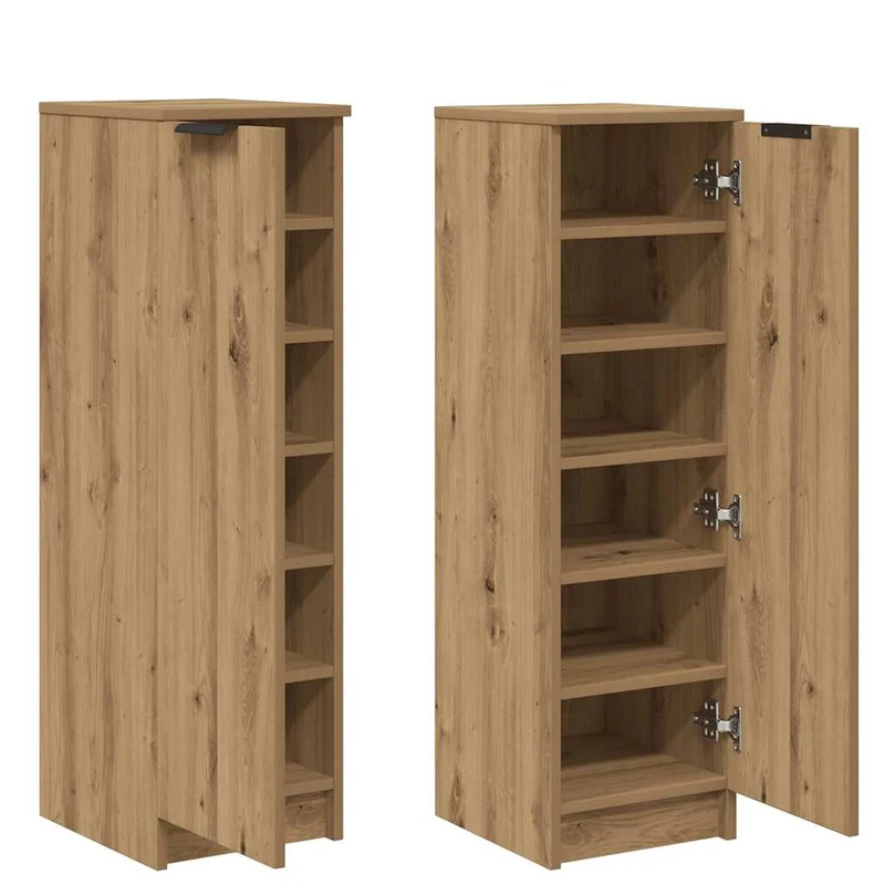 Schlanker Schuhschrank mit 6 Fächern, 30 x 100 cm