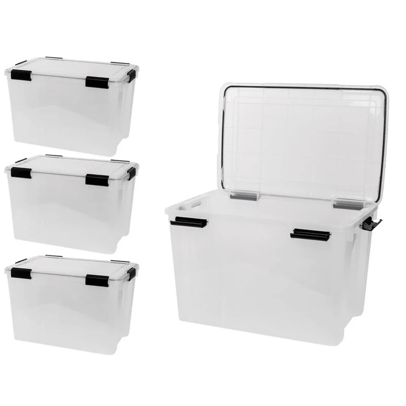 4 x Box mit Dichtung 70 Liter Volumen