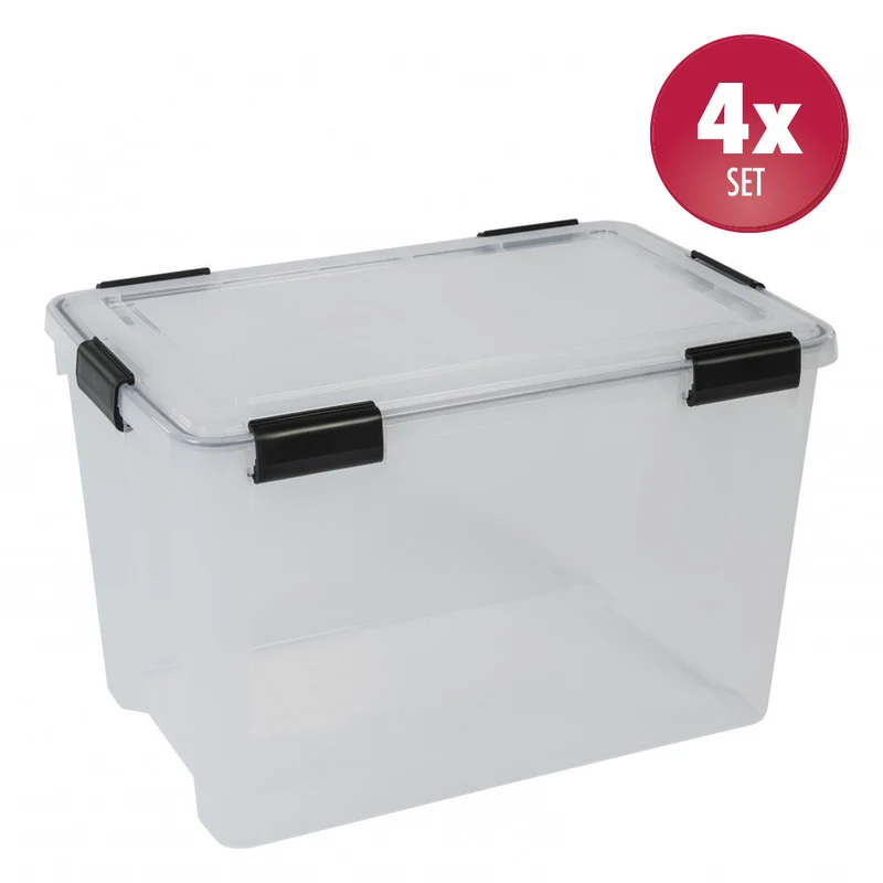 4 x Box mit Dichtung 70 Liter Volumen