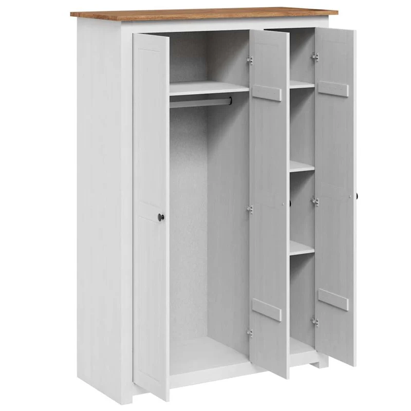 Massivholz Kleiderschrank mit viel Platz, 3-türig