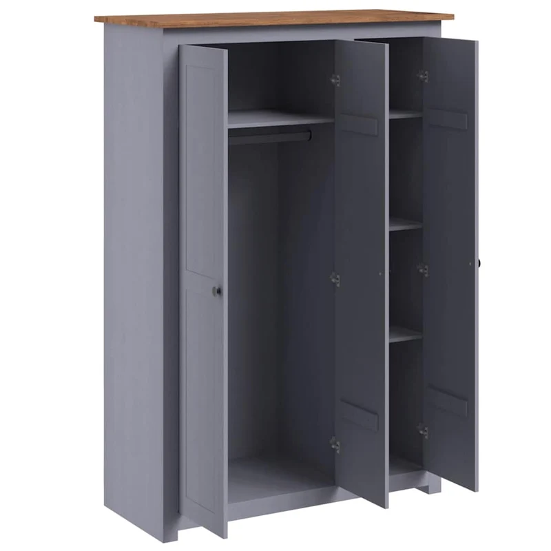 Massivholz Kleiderschrank mit viel Platz, 3-türig