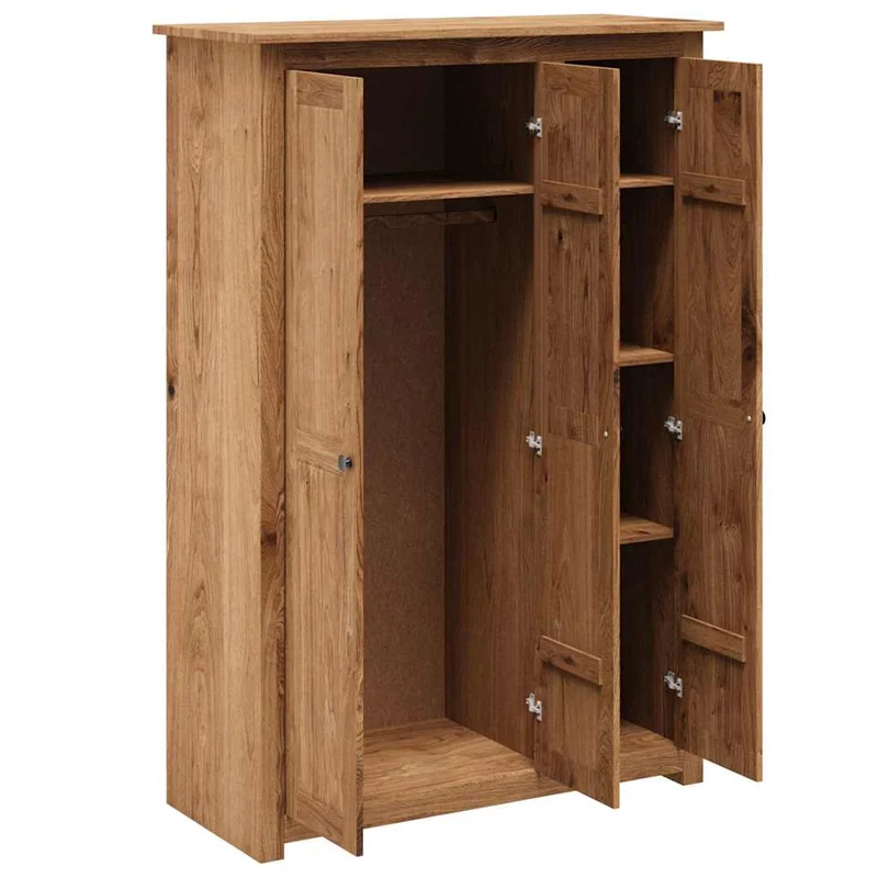 Massivholz Kleiderschrank mit viel Platz, 3-türig