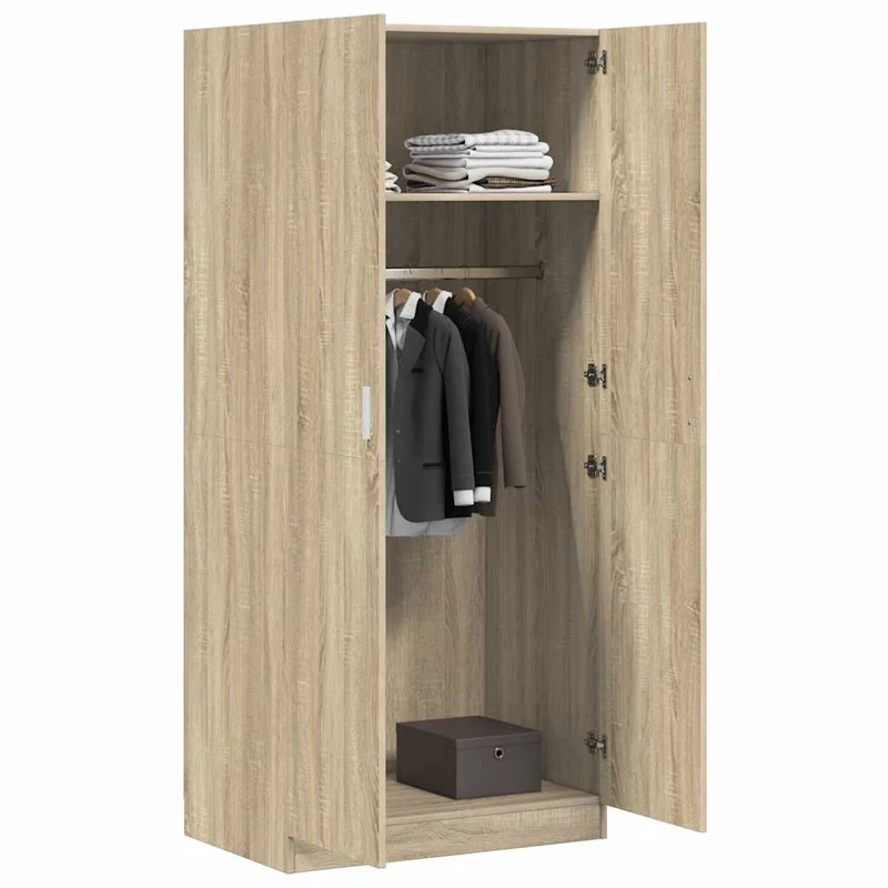 Schlafzimmerschrank aus Holz, mit Ablage und Kleiderstange