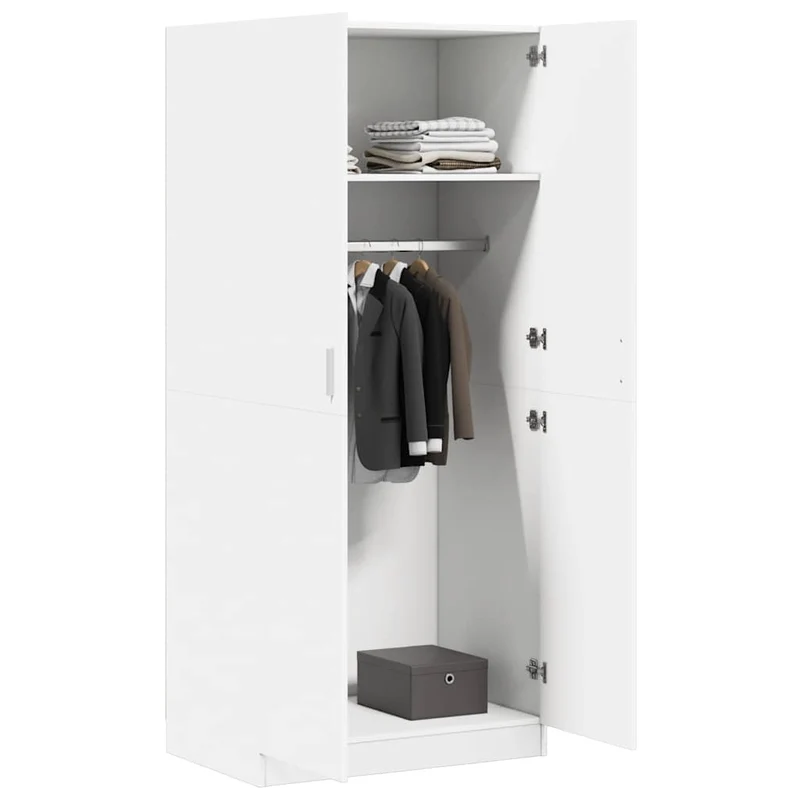 Schlafzimmerschrank aus Holz, mit Ablage und Kleiderstange