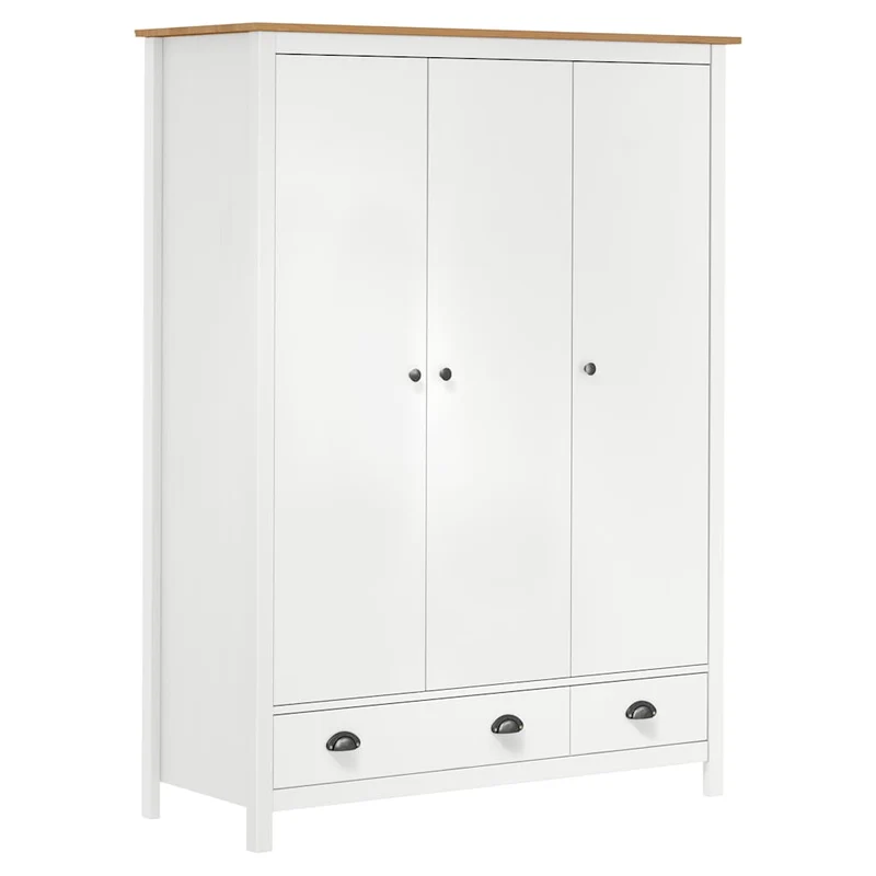 Moderner Kleiderschrank aus Kiefernholz, 3-türig