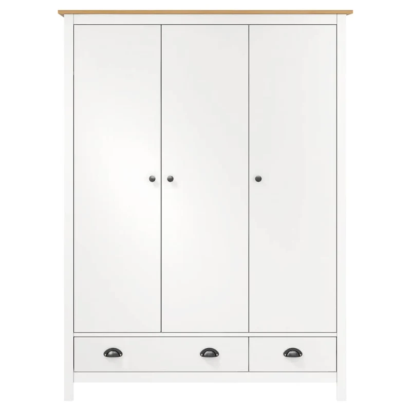 Moderner Kleiderschrank aus Kiefernholz, 3-türig