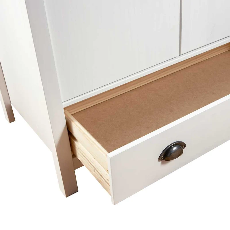 Moderner Kleiderschrank aus Kiefernholz, 3-türig