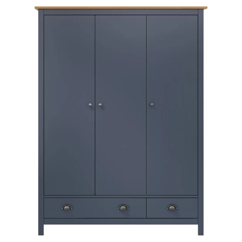 Moderner Kleiderschrank aus Kiefernholz, 3-türig