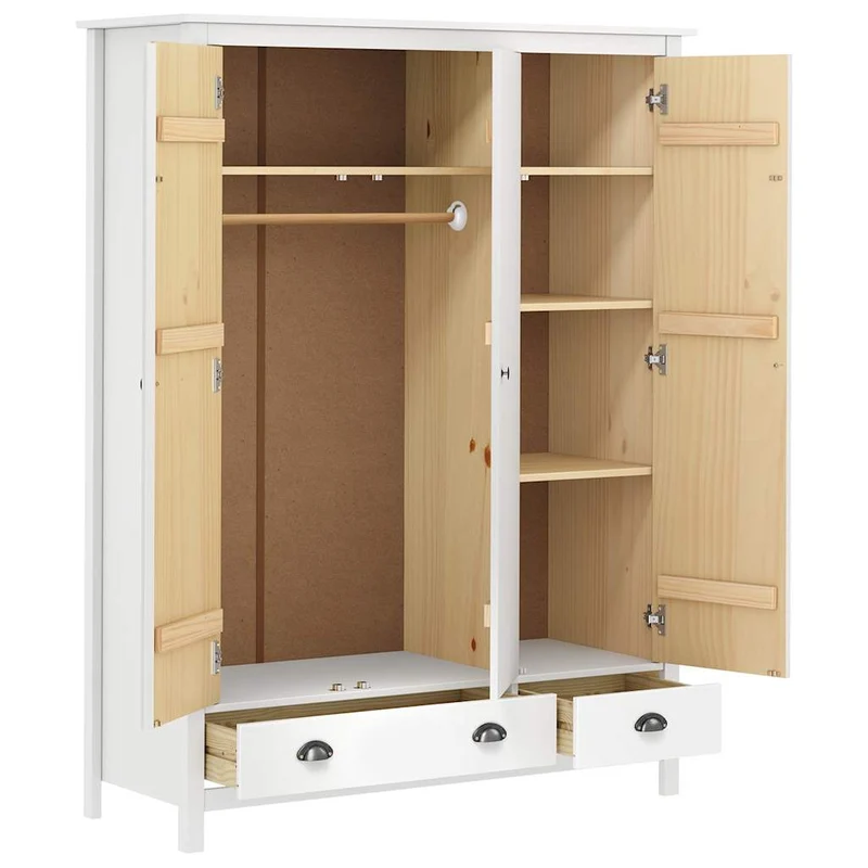 Moderner Kleiderschrank aus Kiefernholz, 3-türig
