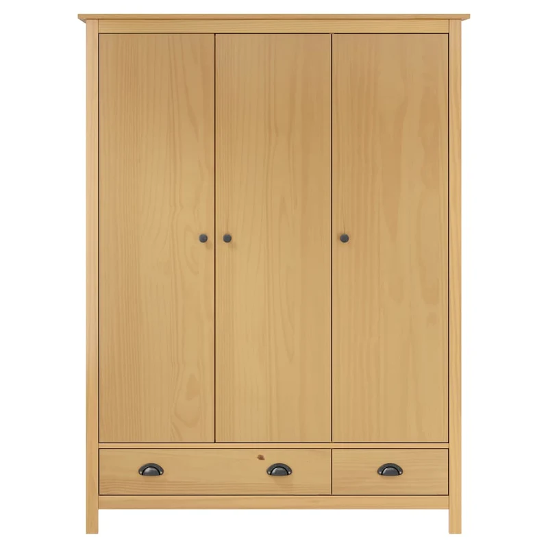 Moderner Kleiderschrank aus Kiefernholz, 3-türig
