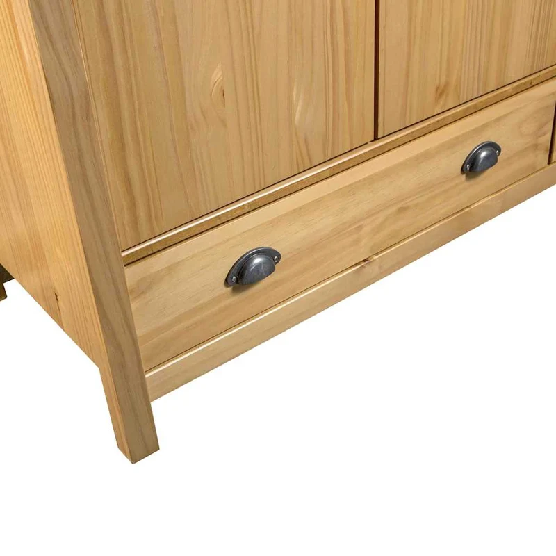 Moderner Kleiderschrank aus Kiefernholz, 3-türig