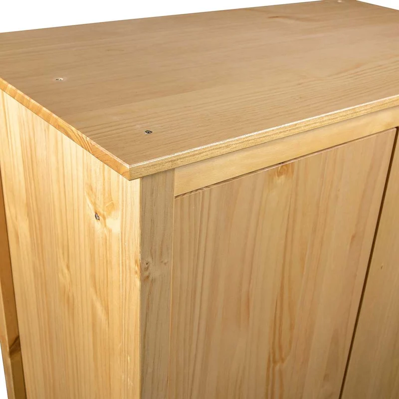 Moderner Kleiderschrank aus Kiefernholz, 3-türig