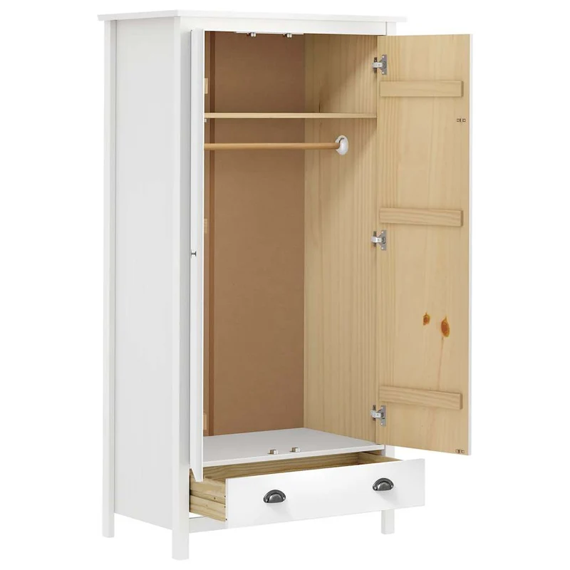Moderner Kleiderschrank aus Kiefernholz, 2-türig
