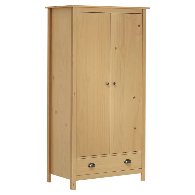 Moderner Kleiderschrank aus Kiefernholz, 2-türig