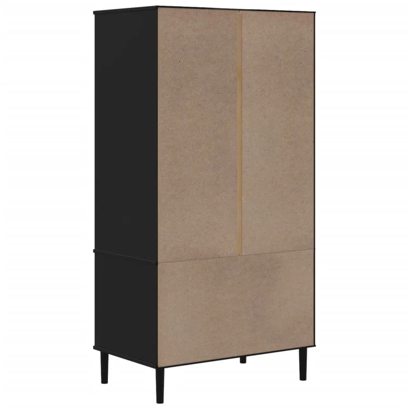 Kleiderschrank SENJA im Boho-Style mit Rattan-Optik