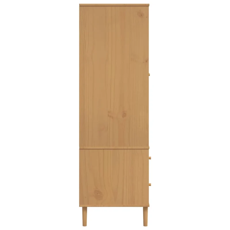Kleiderschrank SENJA im Boho-Style mit Rattan-Optik