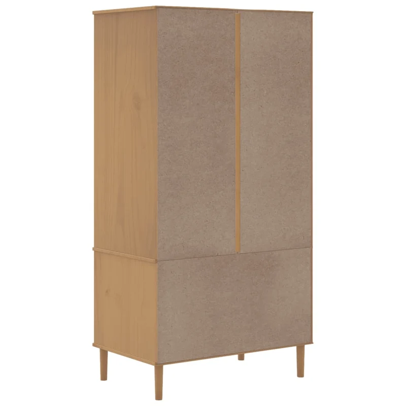 Kleiderschrank SENJA im Boho-Style mit Rattan-Optik