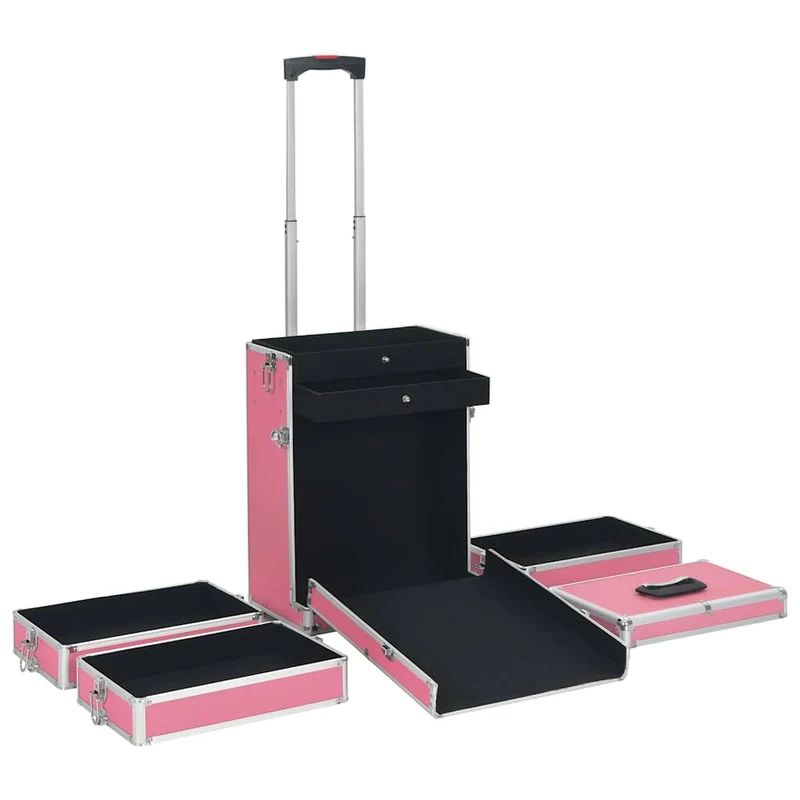 Kosmetikkoffer, 4 Etagen und Schublade