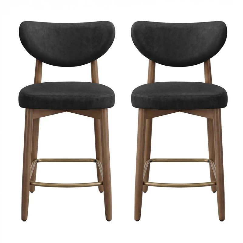 Barhocker 2er Set mit Rückenlehne