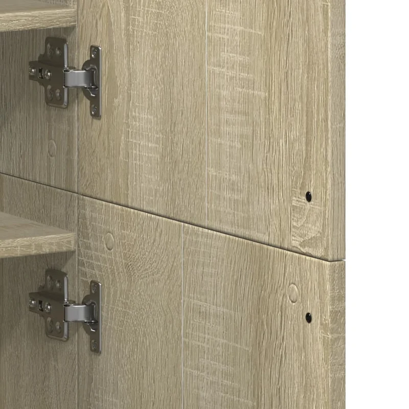 Hoher Schuhschrank aus Holzwerkstoff mit viel Stauraum