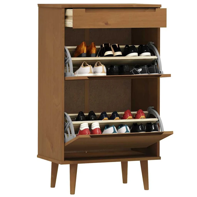Schuhschrank MOLDE aus massivem Kiefernholz