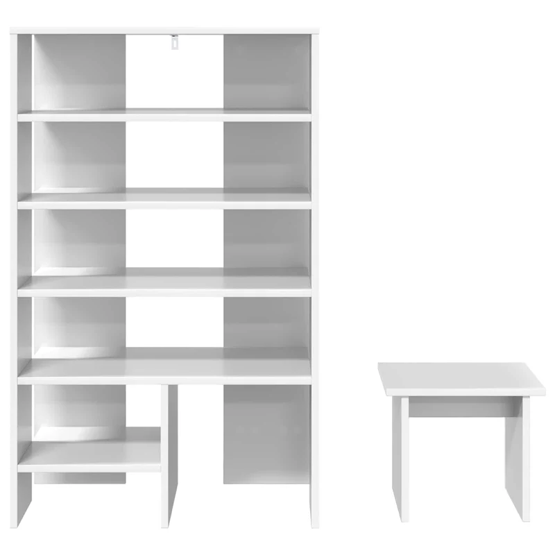 Schuhschrank mit Regal & Hocker, Holzwerkstoff
