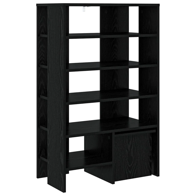 Schuhschrank mit Regal & Hocker, Holzwerkstoff