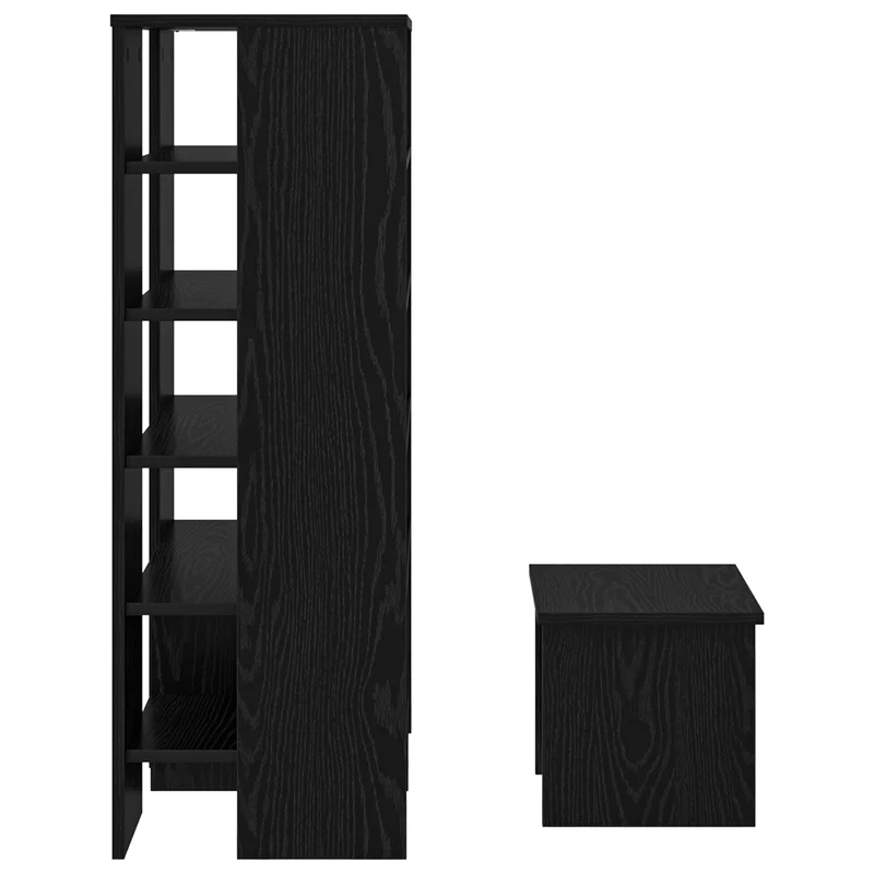 Schuhschrank mit Regal & Hocker, Holzwerkstoff