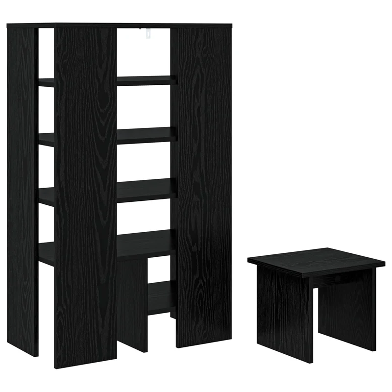 Schuhschrank mit Regal & Hocker, Holzwerkstoff