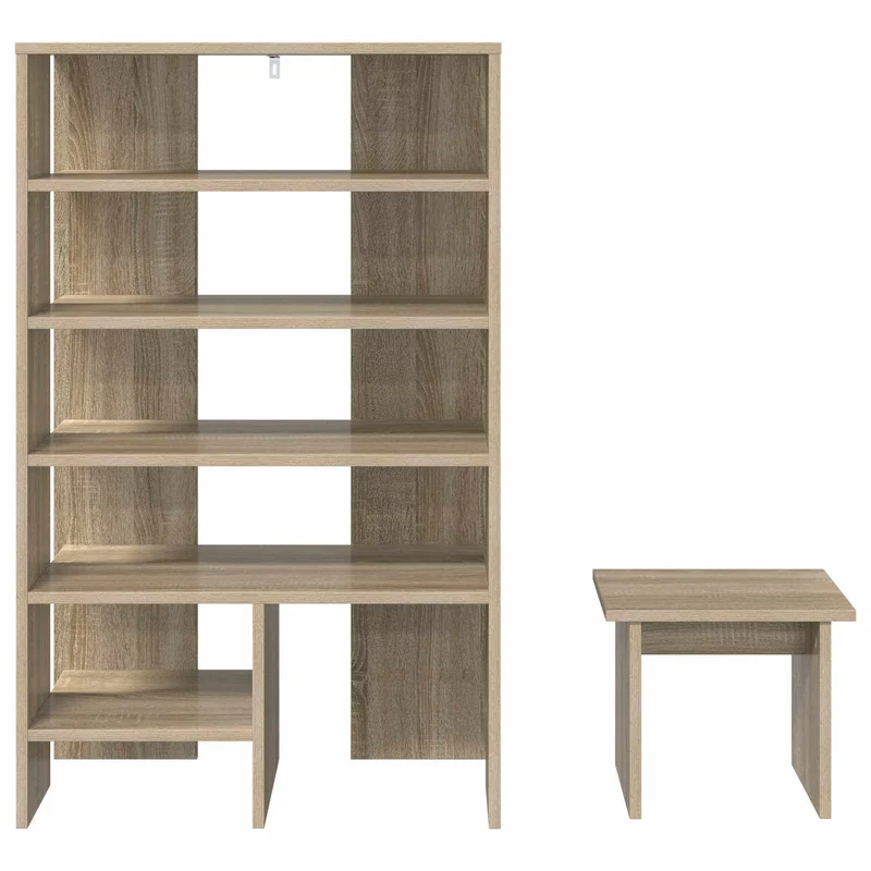 Schuhschrank mit Regal & Hocker, Holzwerkstoff