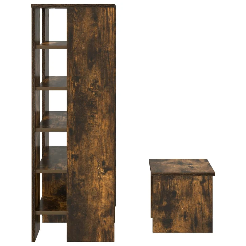 Schuhschrank mit Regal & Hocker, Holzwerkstoff