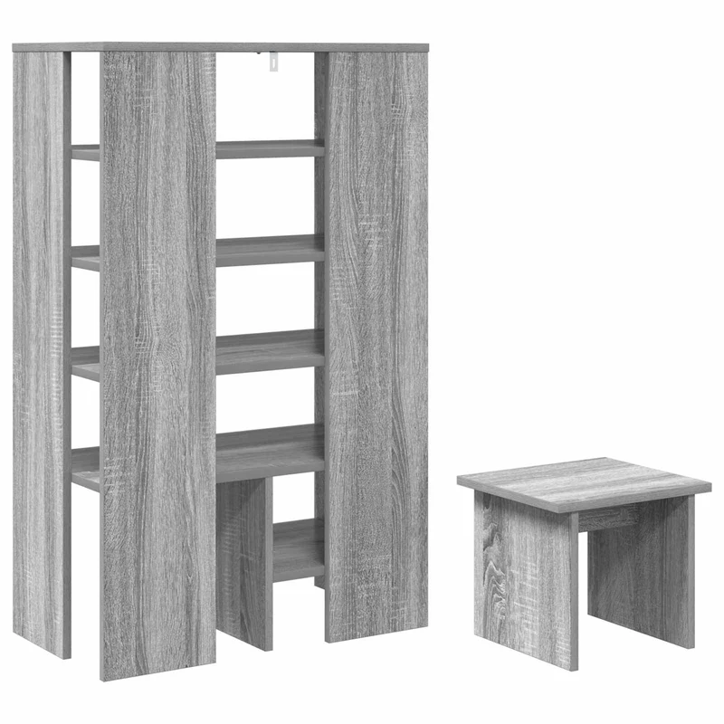 Schuhschrank mit Regal & Hocker, Holzwerkstoff