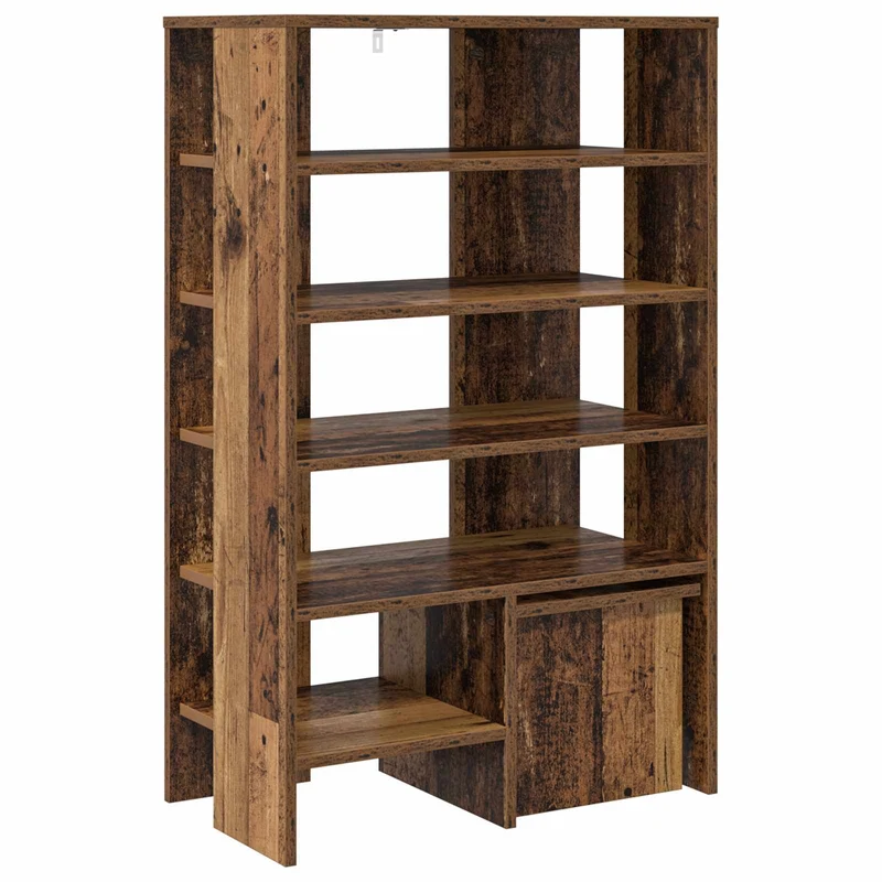 Schuhschrank mit Regal & Hocker, Holzwerkstoff