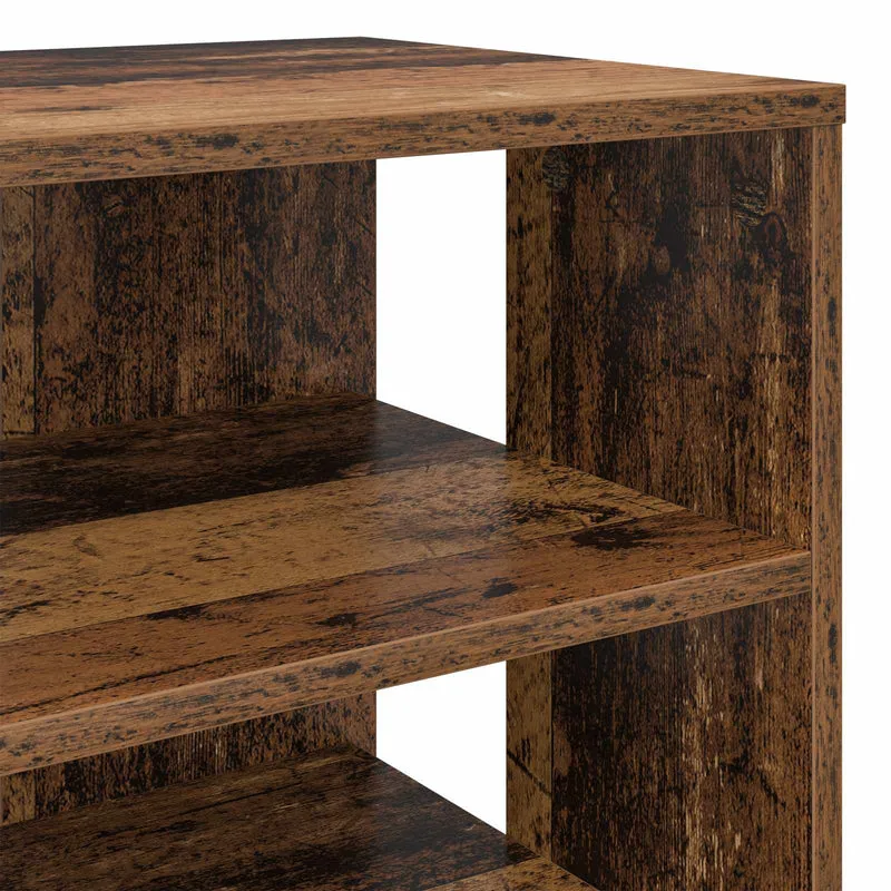 Schuhschrank mit Regal & Hocker, Holzwerkstoff