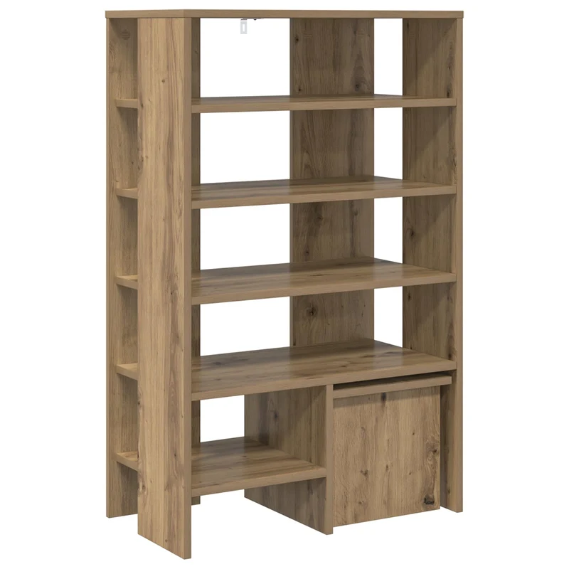 Schuhschrank mit Regal & Hocker, Holzwerkstoff